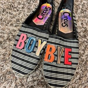 Circus by Sam Edelman Women’s 'Boy Bye' Black Stripe Slip-On Shoes